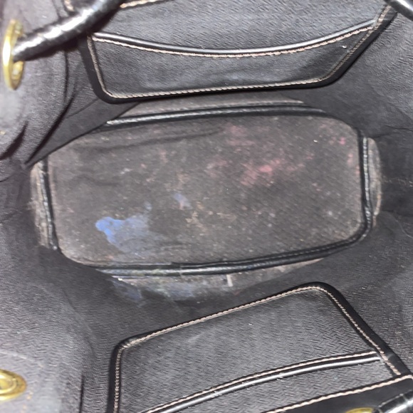 Dooney & Bourke Black Perforated Drawstring Crossbody Saddle Leather - Picture 9 of 10